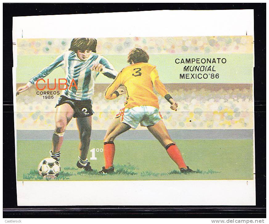 T)1986,CUBA,PROOF FOOTBAL/WORLD CUP SOCCER CHAMPIOSHIP 1986.- - 1986 – Mexique