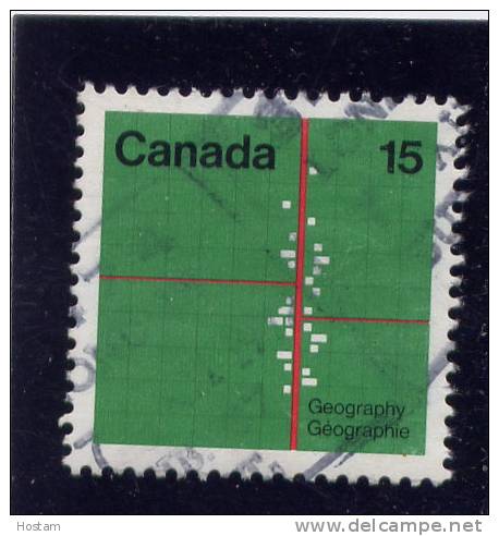 CANADA, 1972, USED  # 583, EARTH & SCIENCES : GEOGRAPHY   USED WYSIWYG - Oblitérés