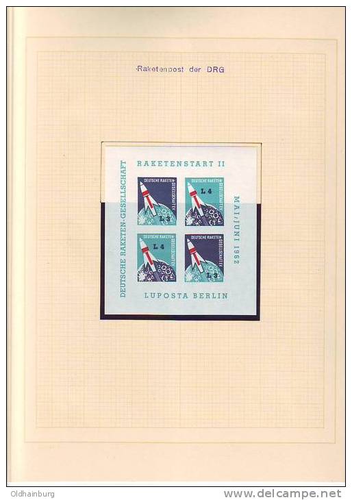 0175b: Große Ausstellungs- Spezialsammlung 45 Scans !! Raketenpost Hermann Oberth Gesellschaft 1967, RRR