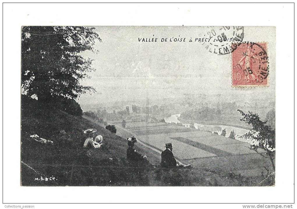 Cp, 60, Précy-sur-Oise, Vallée De L'Oise, Voyagée 1905 - Précy-sur-Oise