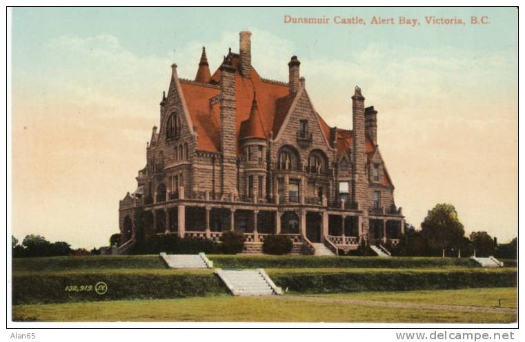 Victoria BC Canada, Dunsmuir Castle Alert Bay, Architecture, C1910s Vintage Postcard - Victoria