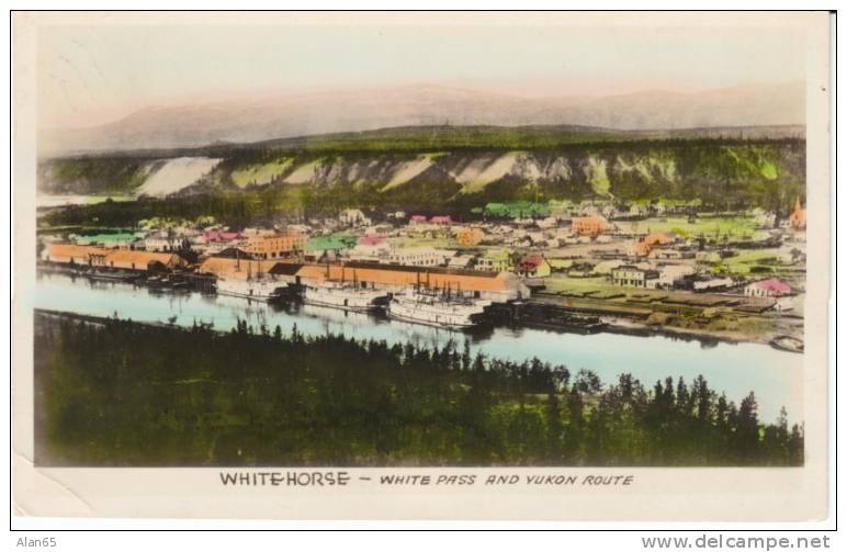 Whitehorse Yukon Canada, Whitehorse Pass &amp; Yukon Route, C1930s Vintage Real Photo Postcard - Yukon