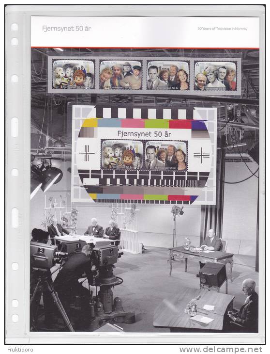 Norway Collector Sheet Mi Block 50 Years Television In Norway - 2010 - Blokken & Velletjes