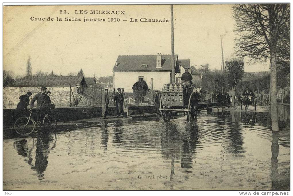 CPA (78) LES MUREAUX  Crue De La Seine  Janvier 1910 La Chaussée - Les Mureaux