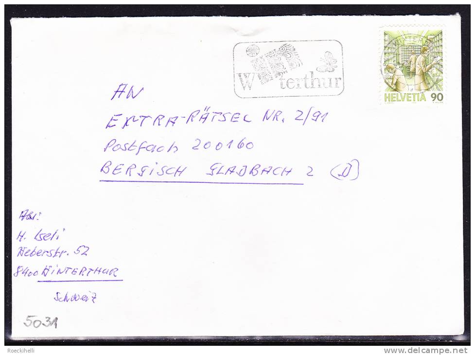 ?  1991  -  Bedarfsbeleg, Gelaufen Von Winterthur Nach Bergisch Gladbach / D  -  Siehe Scans  (ch 5031) - Covers & Documents