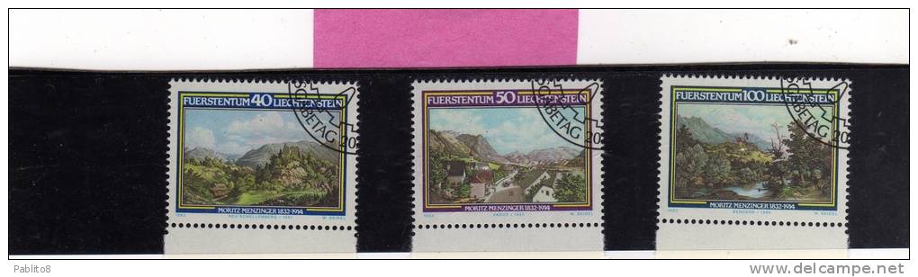 LIECHTENSTEIN 1982 LANDSCHAFTEN MORITZ - VIEWS - PAESAGGI SERIE COMPLETA TIMBRATA - Used Stamps