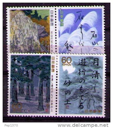 JAPON 1989 - POEMAS DE VIAJES (IX) - YVERT Nº 1719-1722 - Neufs