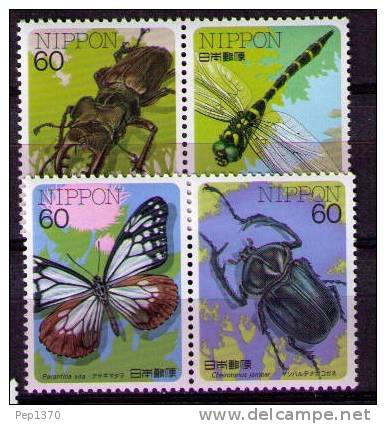 JAPON 1987 - INSECTOS (IV) - YVERT Nº 1610-1613 - Neufs