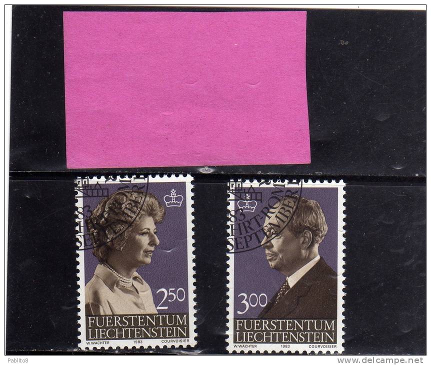 LIECHTENSTEIN 1983 PRINCIPI REGNANTI SERIE COMPLETA TIMBRATA - Gebraucht