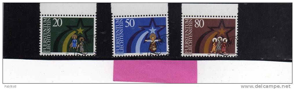 LIECHTENSTEIN 1983 WEIHNACHTEN - CHRISTMAS - NOEL - NATIVIDAD - NATAL NATALE SERIE COMPLETA TIMBRATA - Used Stamps