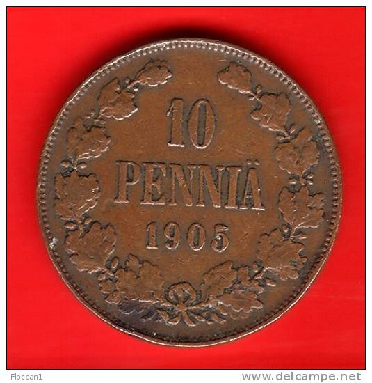 **** FINLANDE - FINLAND - 10 PENNIA 1905 - NICHOLAS II **** EN ACHAT IMMEDIAT - Finnland