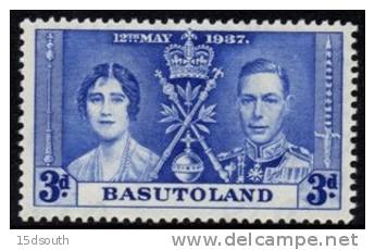 Basutoland - 1937 Coronation 3d MNH** - Otros & Sin Clasificación