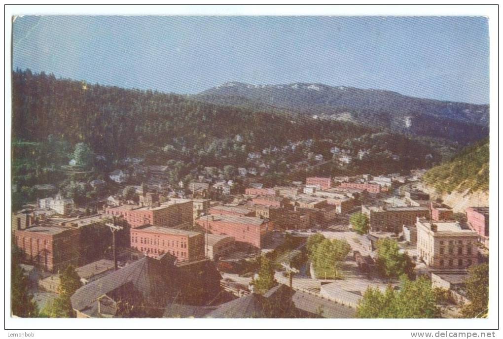 USA, Birdseye View Of Deadwood, South Dakota, 1950s Unused Postcard [P8097] - Sonstige & Ohne Zuordnung