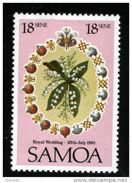 SAMOA - 1981 ROYAL WEDDING 18s FINE MNH ** - Samoa (Staat)