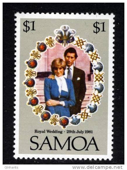 SAMOA - 1981 ROYAL WEDDING $1 FINE MNH ** - Samoa (Staat)