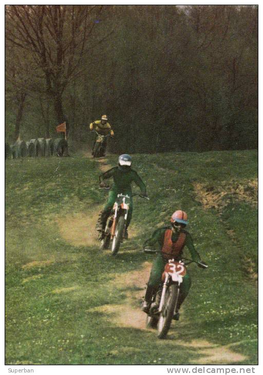COURSE MOTO / MOTOCROSS - CARTE POSTALE De ROUMANIE - ANNÉE: ENV. 1970 - '75 (k-352) - Moto Sport