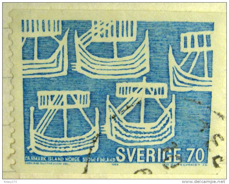 Sweden 1969 Northern Countries Union 50th Anniversary 70ore - Used - Gebraucht