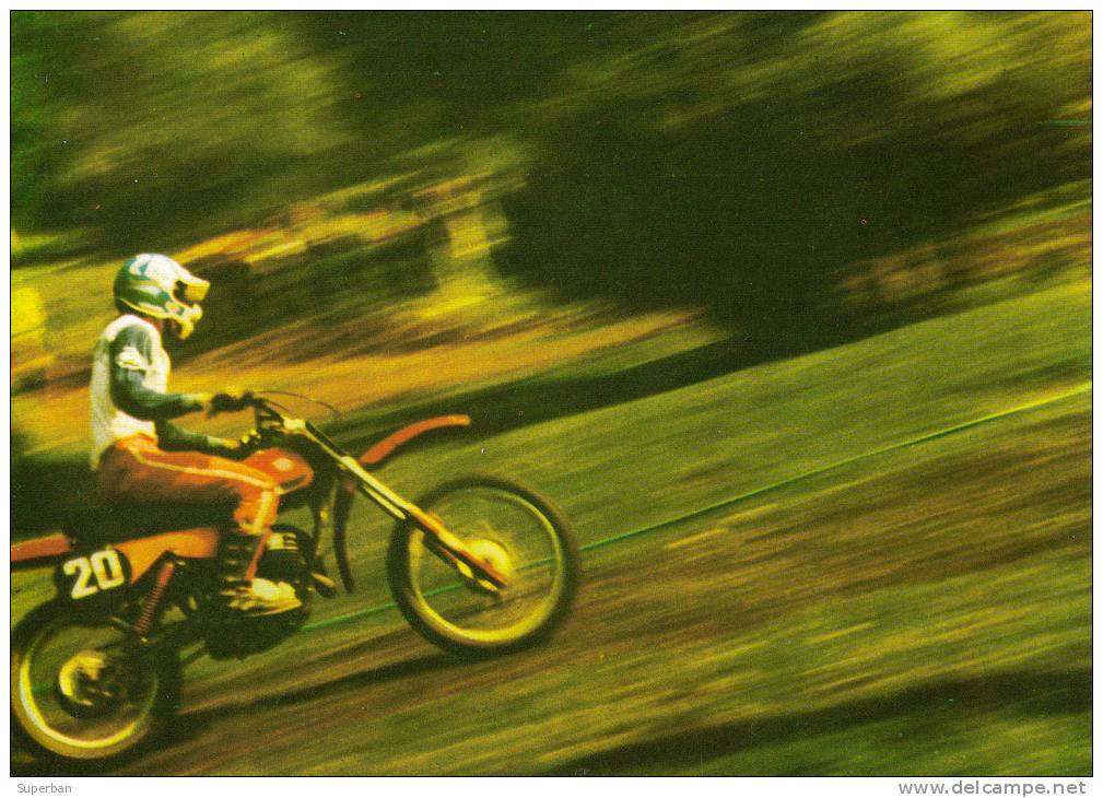 COURSE MOTO / MOTOCROSS - PHOTO: MIHAI MOLDOVAN / ROMANIA - CARTE POSTALE De ROUMANIE - ANNÉE: 1987 (k-353) - Motorcycle Sport