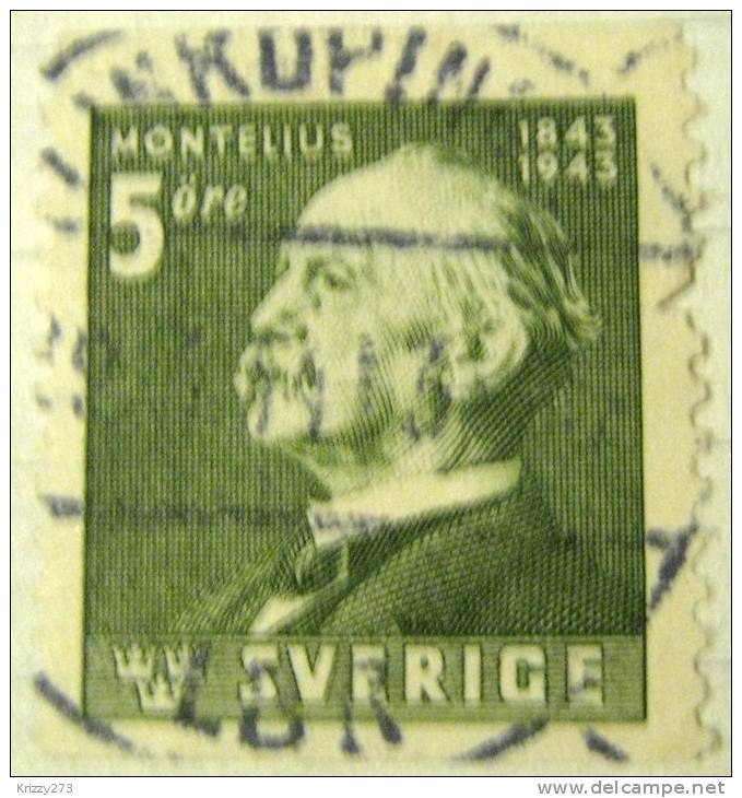 Sweden 1943 Oscar Montelius 5ore - Used - Gebraucht