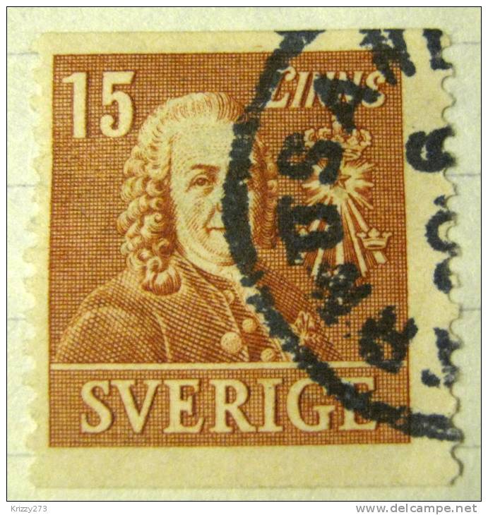 Sweden 1939 Carl Von Linnaeus 15ore - Used - Oblitérés