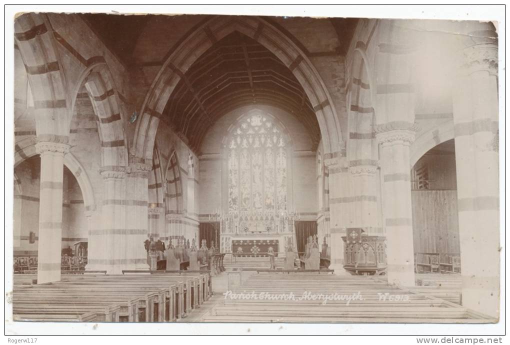 Parish Church, Aberystwyth, 1908 Postcard - Cardiganshire
