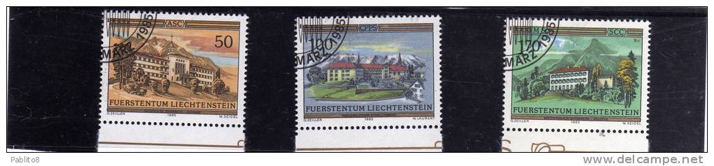 LIECHTENSTEIN 1985 ORDINI E MONASTERI SERIE COMPLETA TIMBRATA - Used Stamps