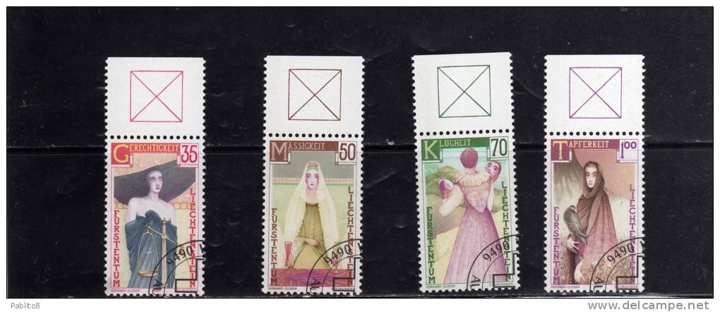 LIECHTENSTEIN 1985 VIRTU´ SERIE COMPLETA TIMBRATA - Used Stamps