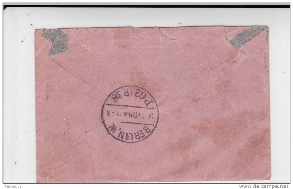 REICH - 1898 - ENVELOPPE ENTIER POSTAL PNEUMATIQUE (ROHRPOST) De BERLIN P46 Pour BERLIN P62 - Covers