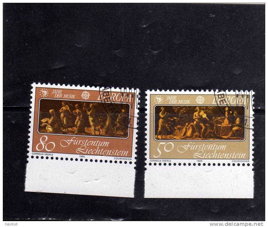 LIECHTENSTEIN 1985 EUROPA ANNO EUROPEO DELLA MUSICA SERIE COMPLETA TIMBRATA - Used Stamps