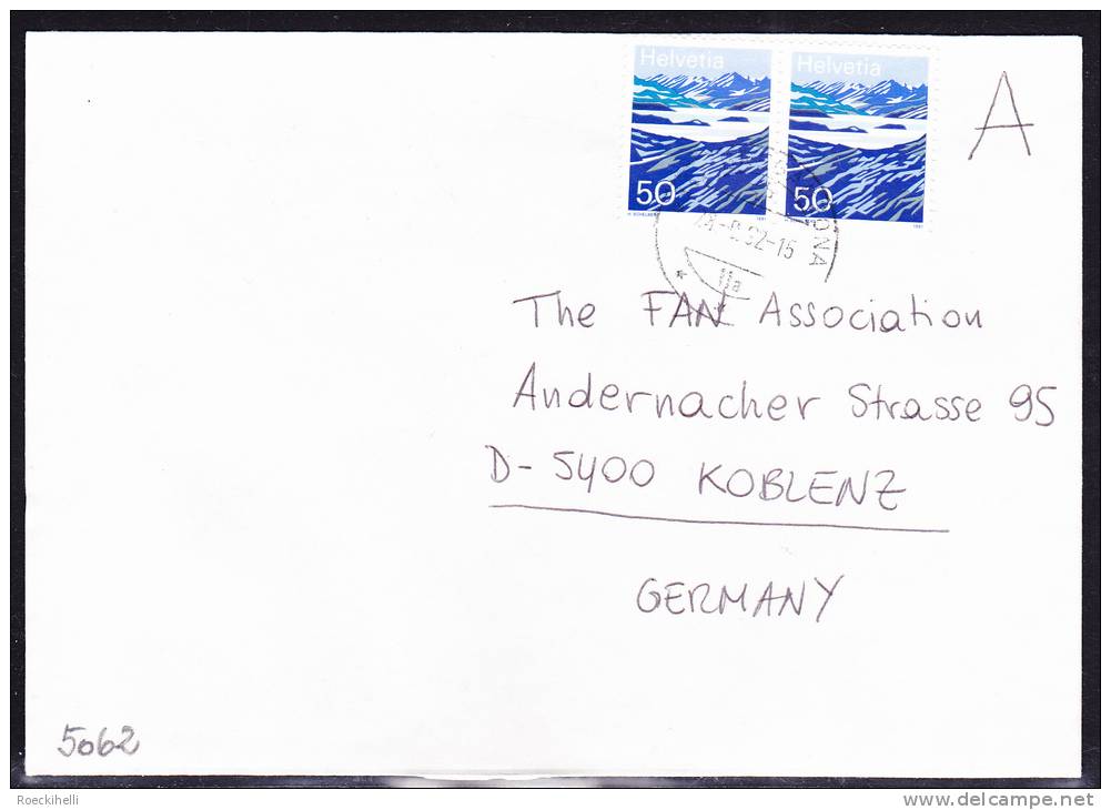 28.8.1992  -  Bedarfsbeleg, Gelaufen Von  Breganzona  Nach Koblenz  / D  -  Siehe Scan  (ch 5062) - Storia Postale