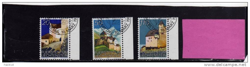 LIECHTENSTEIN 1986 VEDUTE DEL CASTELLO DI VADUZ TIMBRATA - Used Stamps