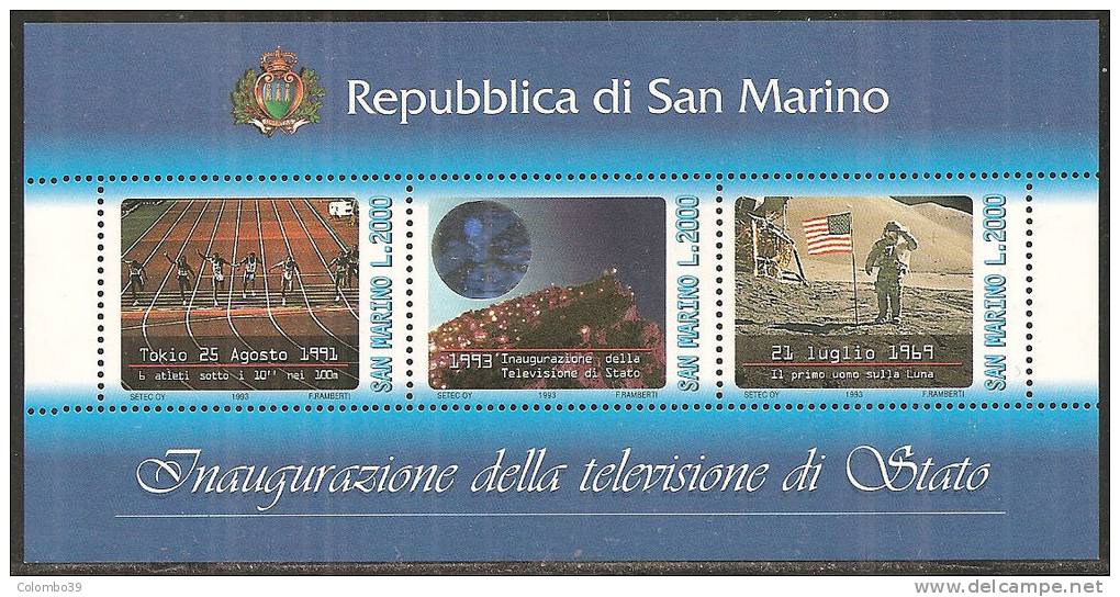 S. Marino 1992 . N. 36 - Foglietto TV Di Stato - MNH** - Blocchi & Foglietti