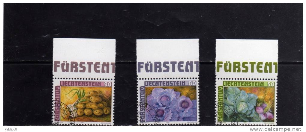 LIECHTENSTEIN 1986 FRUTTI DEI CAMPI SERIE COMPLETA TIMBRATA - Used Stamps