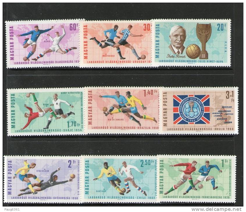 HONGRIE-HUNGARY 1966 FOOTBALL  YVERT  N°1832/40 NEUF MNH** - 1966 – Engeland