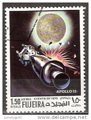 Timbre Emirats (Fujeira) 1970 Y&T N°471A Oblitéré. Apollo XIII. 1,5 Riyals - Fujeira