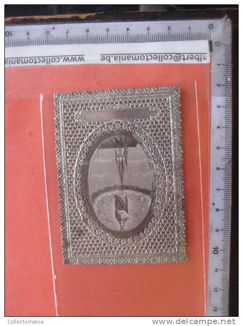 MARY MARIA Early  Lithography With Gravure  ,mechanical Canivet Silver Super Embossment GERMANY - Devotieprenten