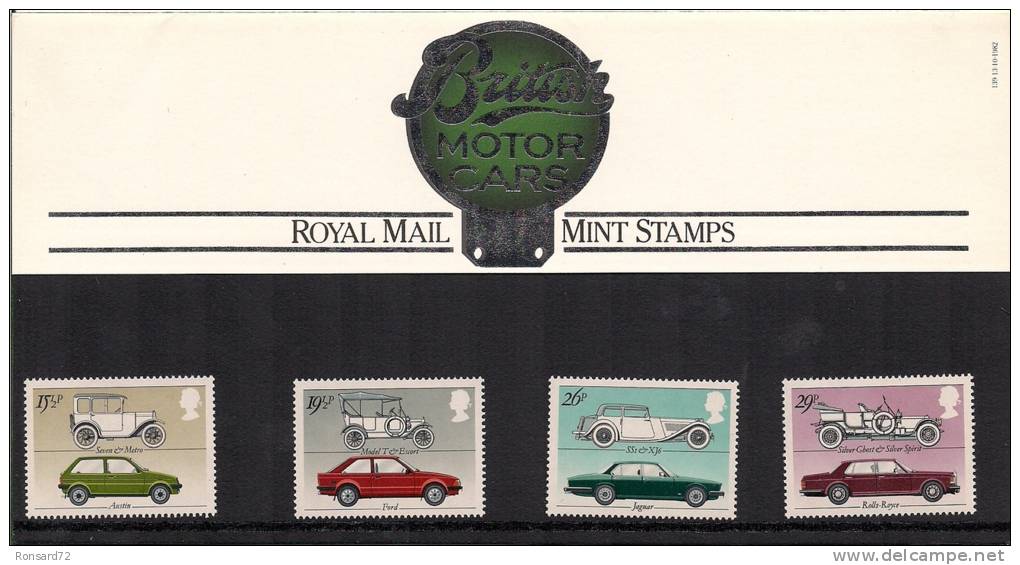 1982 - British Motor Cars / Voitures Britanniques - Presentation Packs