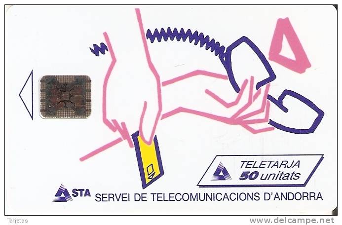 AND-006 TARJETA DE ANDORRA LOGO VENTA SERIE 39957 NUEVA-SIN BLISTER - Andorra