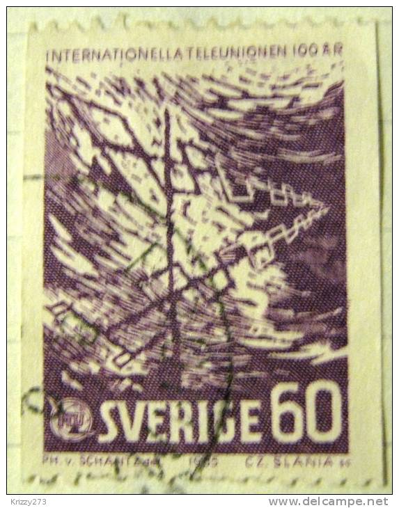 Sweden 1965 International Telecommunication Union 60ore - Used - Used Stamps