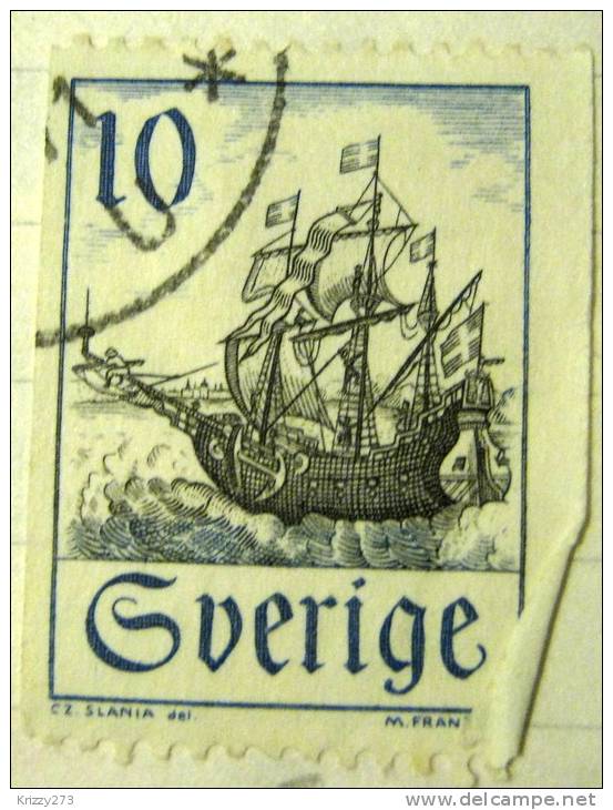 Sweden 1967 17th Century Ship 10ore - Used - Oblitérés