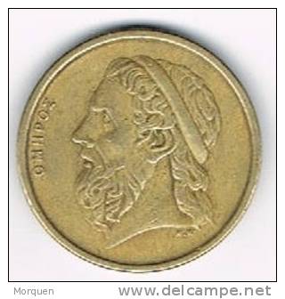 Moneda De 50 Dracmas, GRECIA 1986. Homero - Grecia