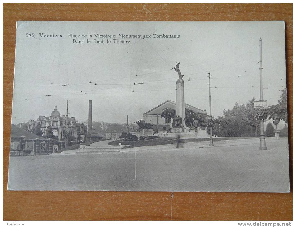 Place De La Victoire Et Monument Aux Combattants Dans Le Fond Le Théâtre / Anno 19?1 ( Zie Foto Voor Details ) !! - Verviers