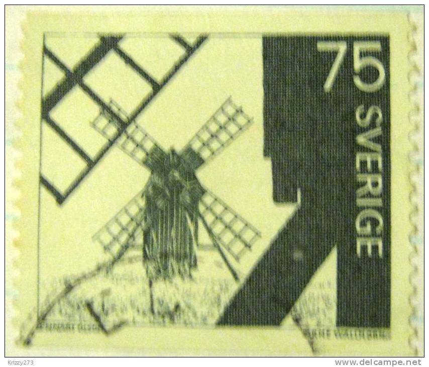 Sweden 1971 Windmills 75ore - Used - Used Stamps
