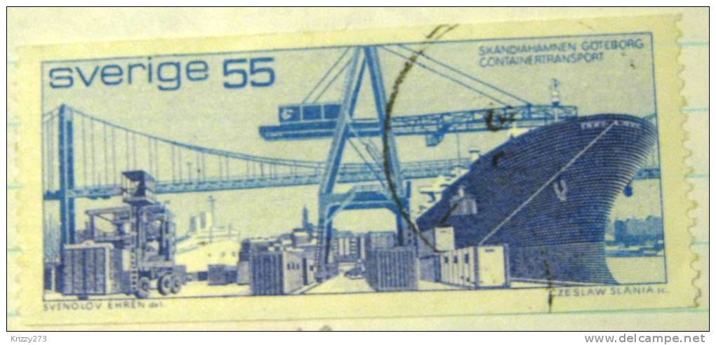 Sweden 1971 Container Port Gothenburg 55ore - Used - Used Stamps