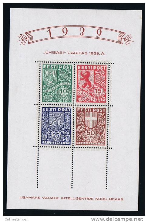 Estland: 1939 Block 3, MNH /Neuf ** - Estland