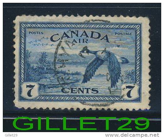 CANADA STAMP - AIR MAIL - CANADA GEESE NEAR SUDBURY,ONTARIO - SCOTT C9, 0.07ç, 1946, DEEP BLUE - USED - - Poste Aérienne
