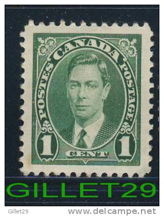 CANADA STAMP - KING GEORGE VI MUFTI ISSUE - SCOTT No 231, 0,01ç, 1937, GREEN - USED - - Used Stamps
