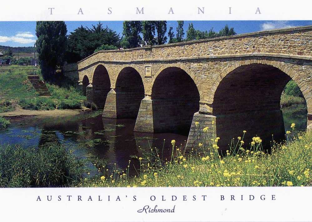 Australia Tasmania - Richmond, Country's Oldest Bridge 1823 Unused - Autres & Non Classés