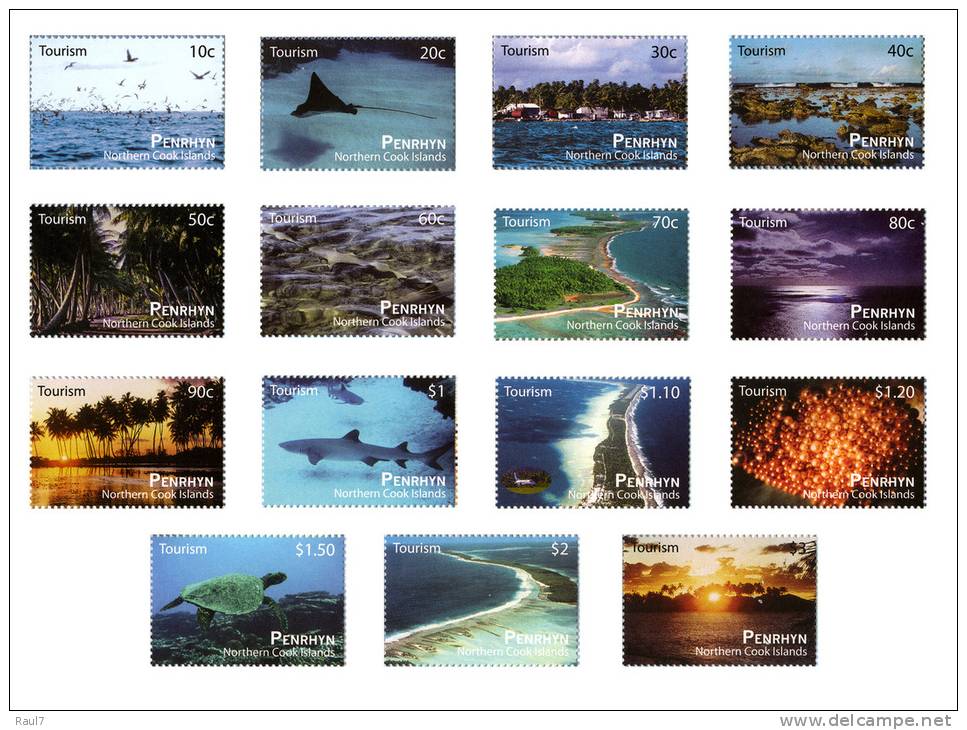 PENRHYN - 2010 - Tourisme, Vues De Penrhyn - 15v Neufs // (MNH) - Penrhyn