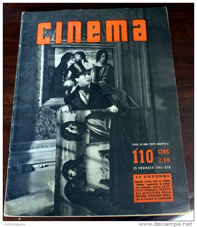 CINEMA - 2 NUMERI DI  "CINEMA" RIVISTA MENSILE DI CINEMATOGRAFO 1940-1941 - Prime Edizioni